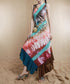 Feather Print Blocking Dress